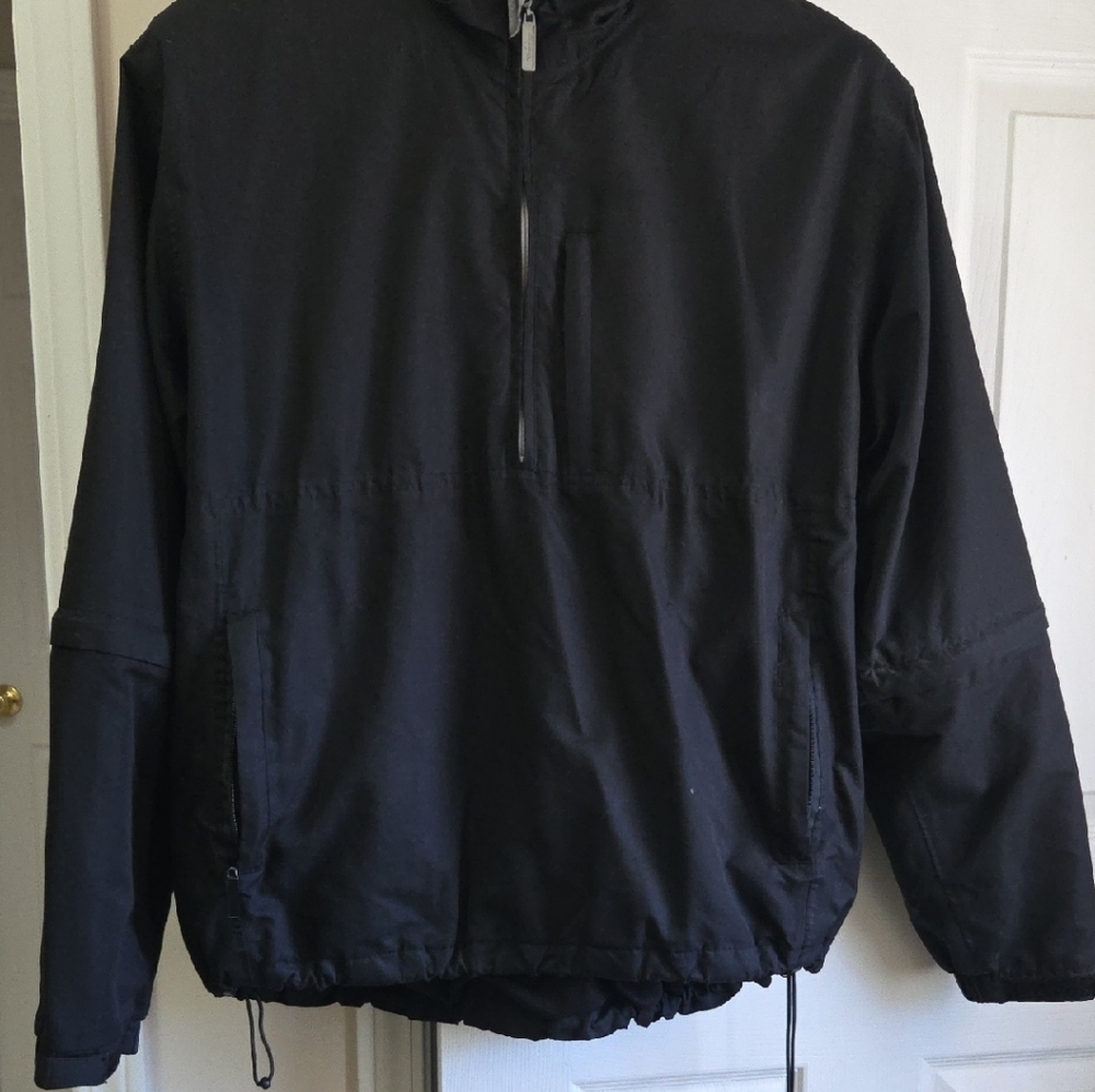 Men's Black Golf Wind/Rain Pullover